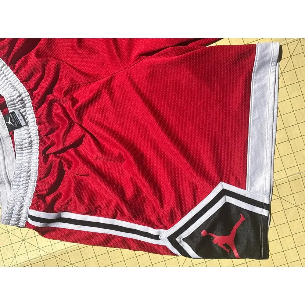 Jordan Mens Basketball Shorts Size 4XL Red Black White DRI-FIT Jumpman